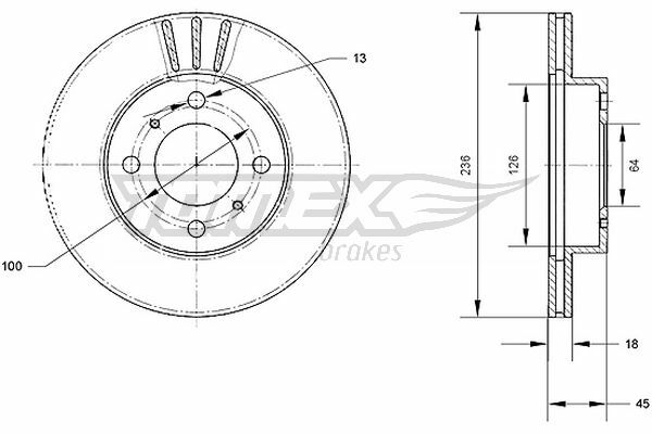 Brzdový kotouč TOMEX Brakes